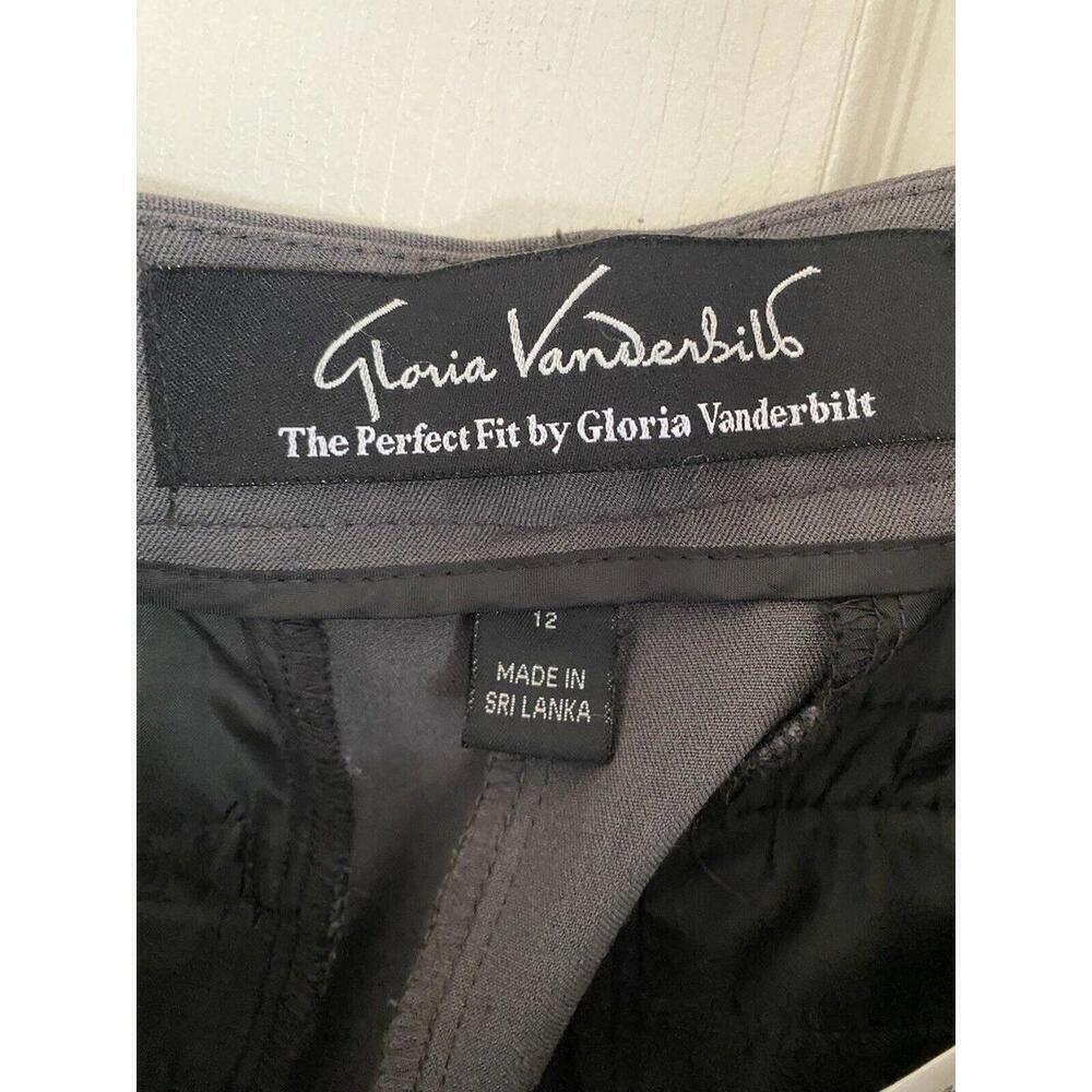 Gloria Vanderbilt Gray Dress Pants/Women's/Size 12 Grey Slacks - Picture 4 of 5